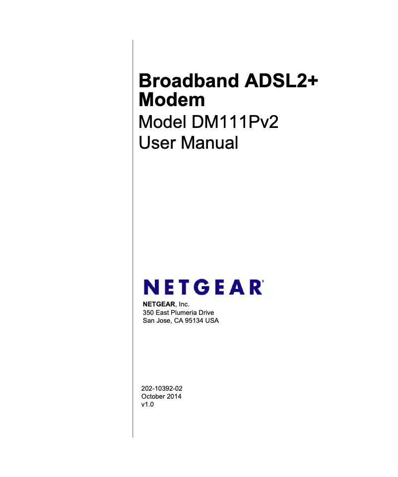 Page 1 de la notice Manuel utilisateur Netgear DM111Pv2