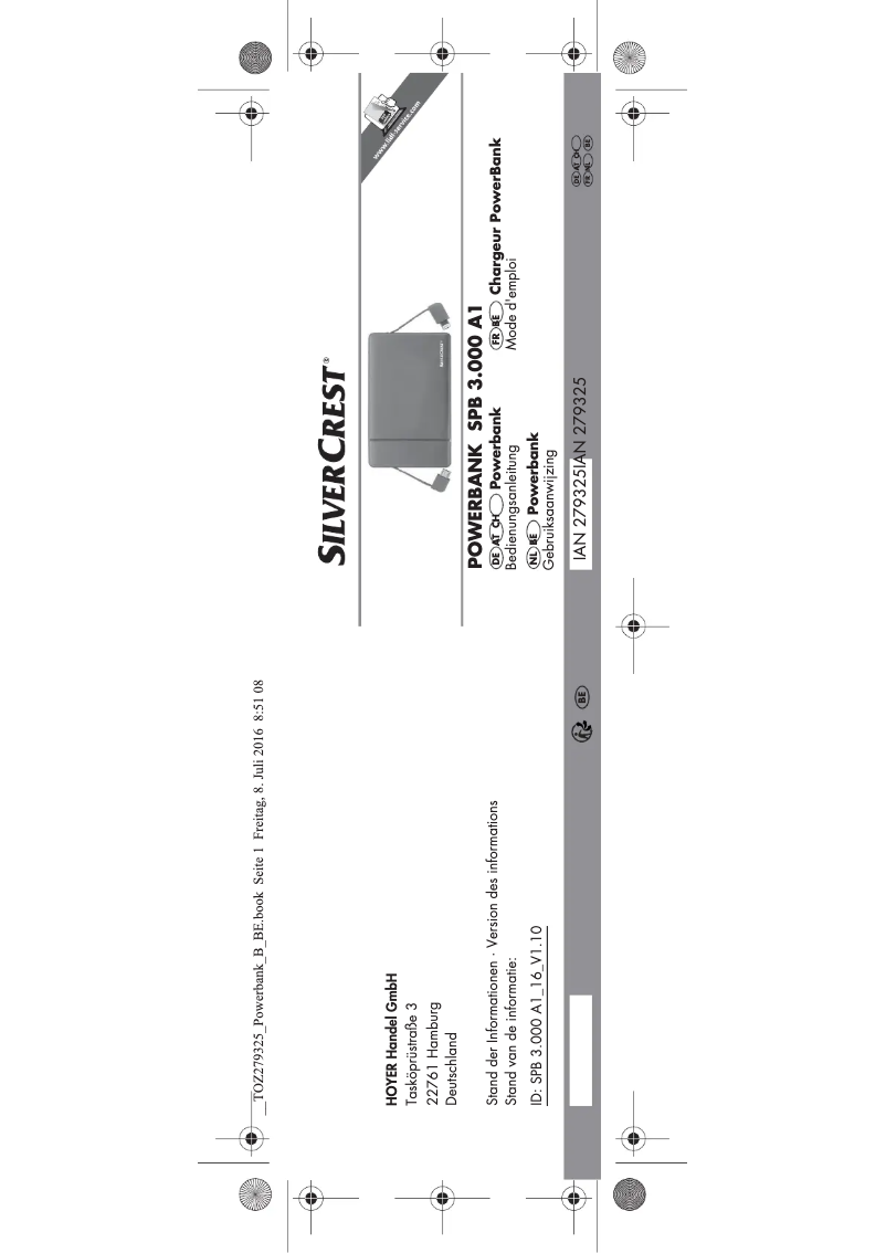 Image de la première page du manuel de l'appareil SPB 3.000 A1