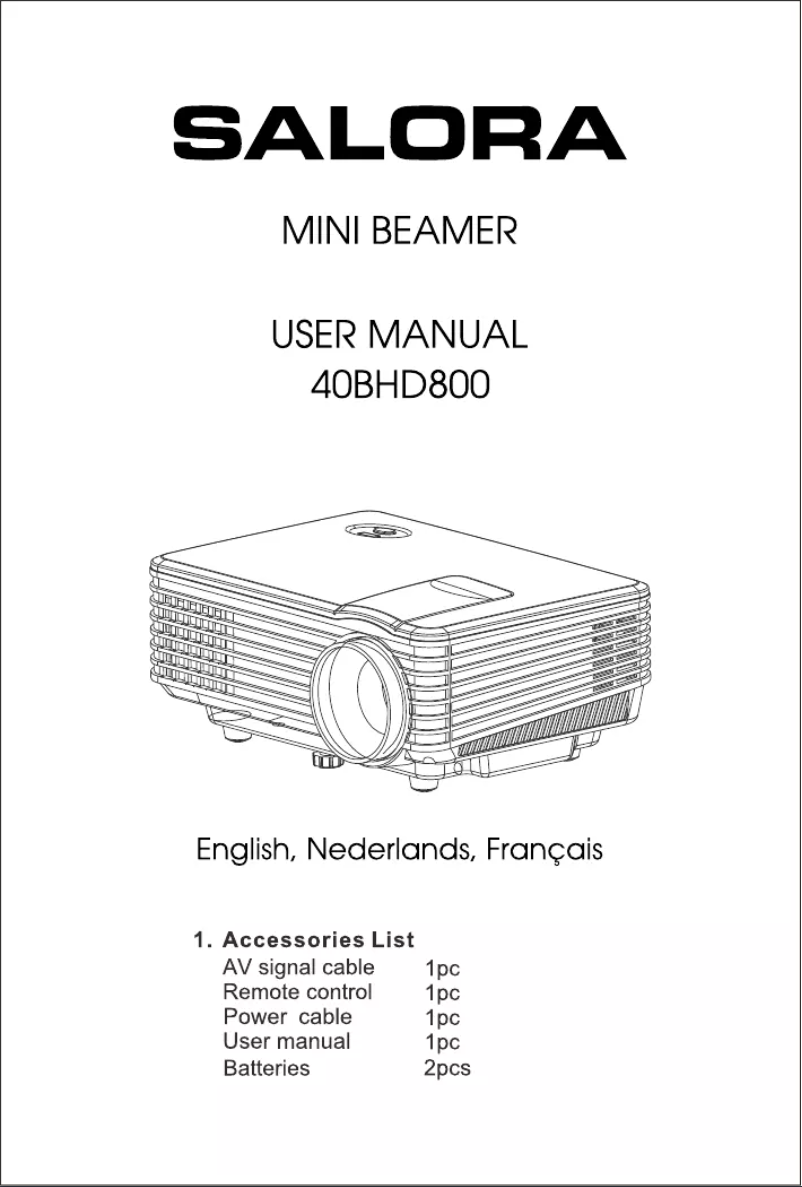 Página 1 del manual Manual de usuario Salora 40BHD800