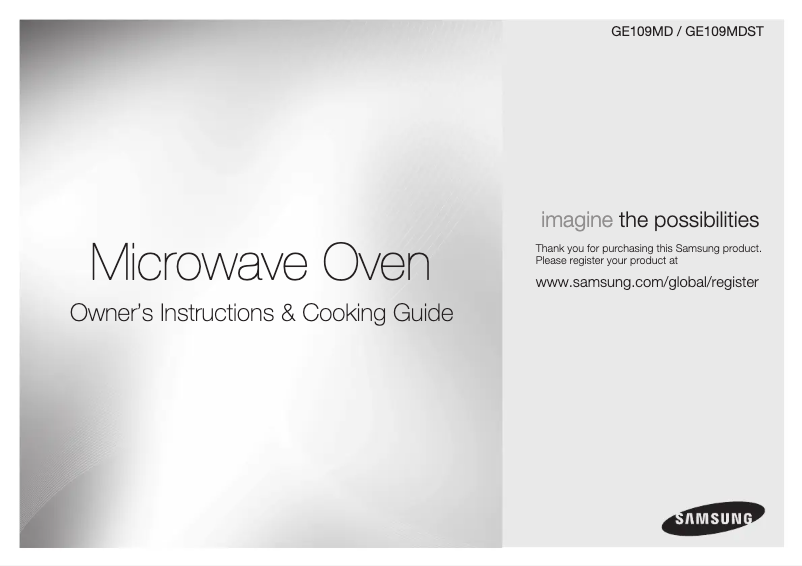 Page 1 de la notice Manuel utilisateur Samsung GE109MD