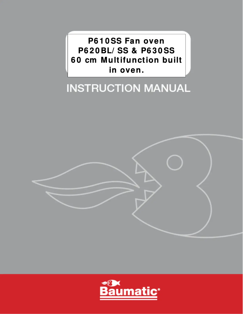 Page n°1 - Manuel utilisateur Baumatic P610SS