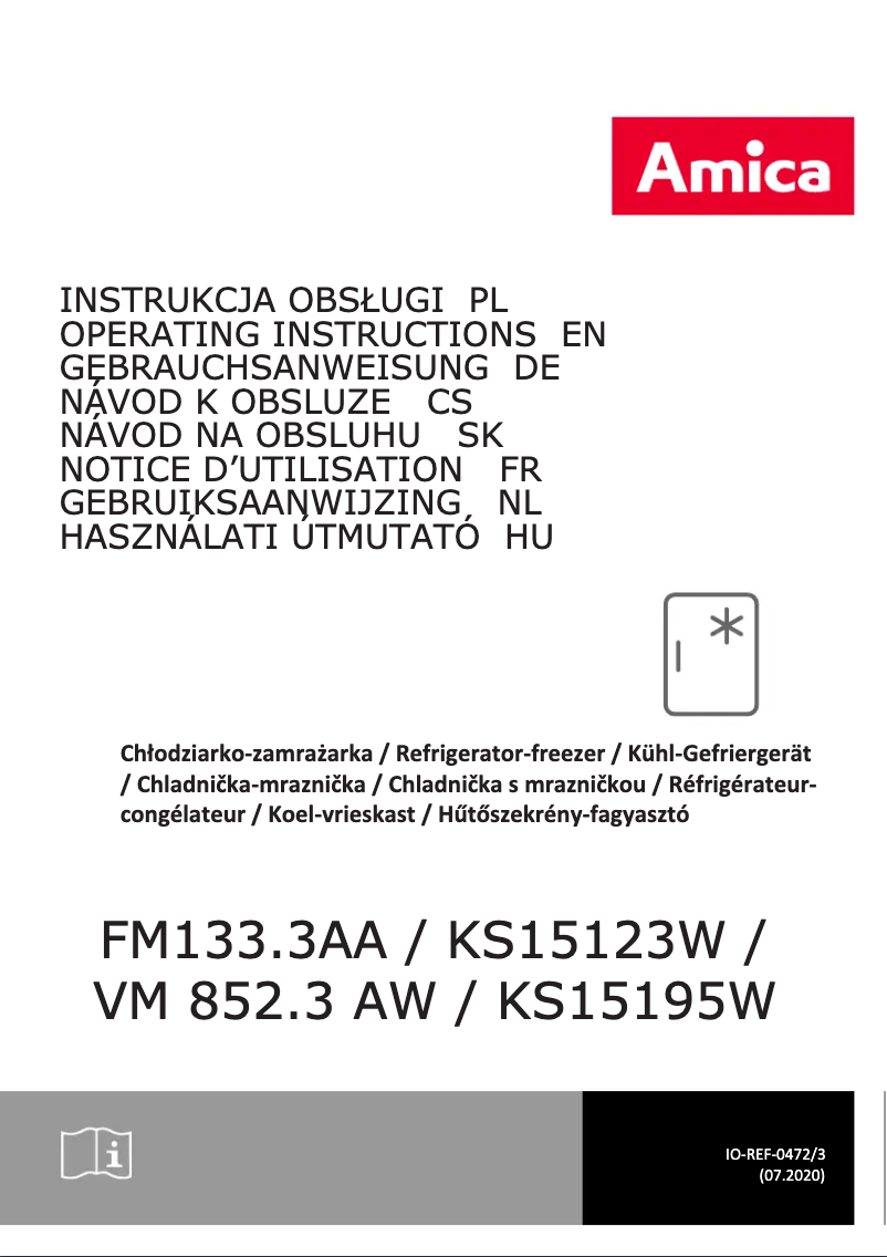 Page n°1 - Manuel utilisateur Amica KS 15195 W