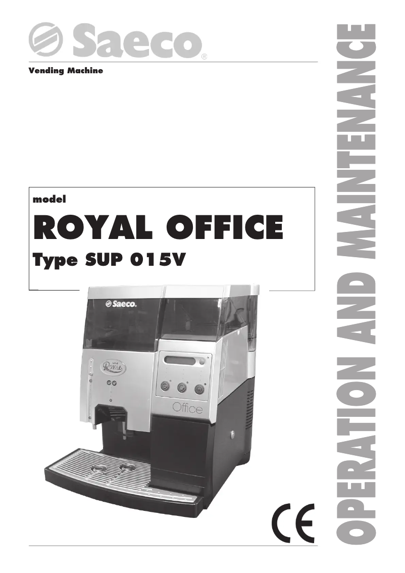 Page n°1 - Manuel utilisateur Philips Saeco ROYAL Office SUP 015V