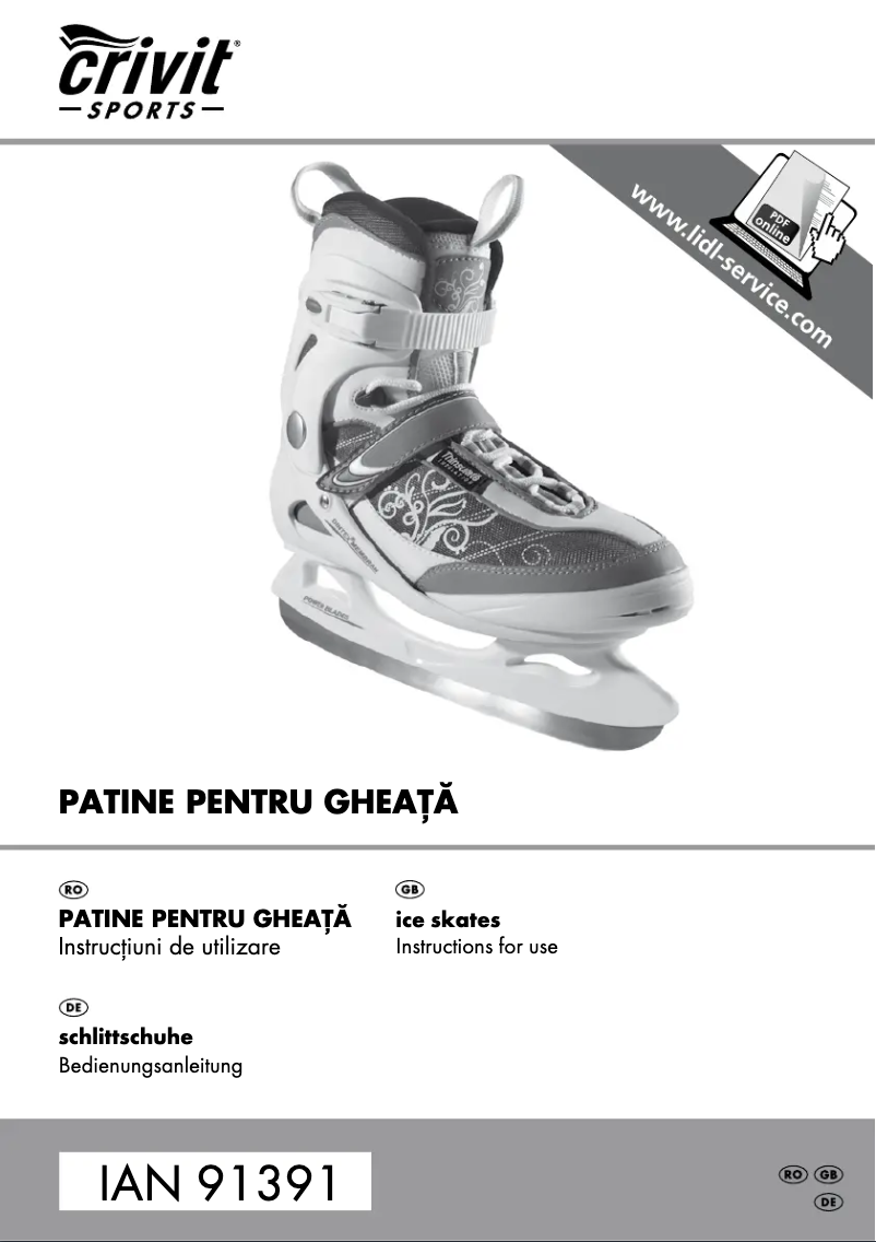Page 1 de la notice Manuel utilisateur Crivit IAN 91391
