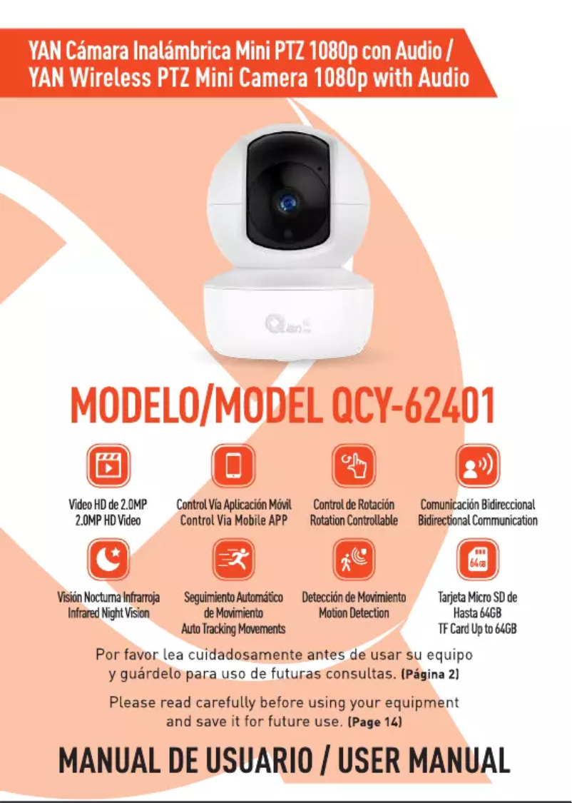 Image de la première page du manuel de l'appareil QCY-62401