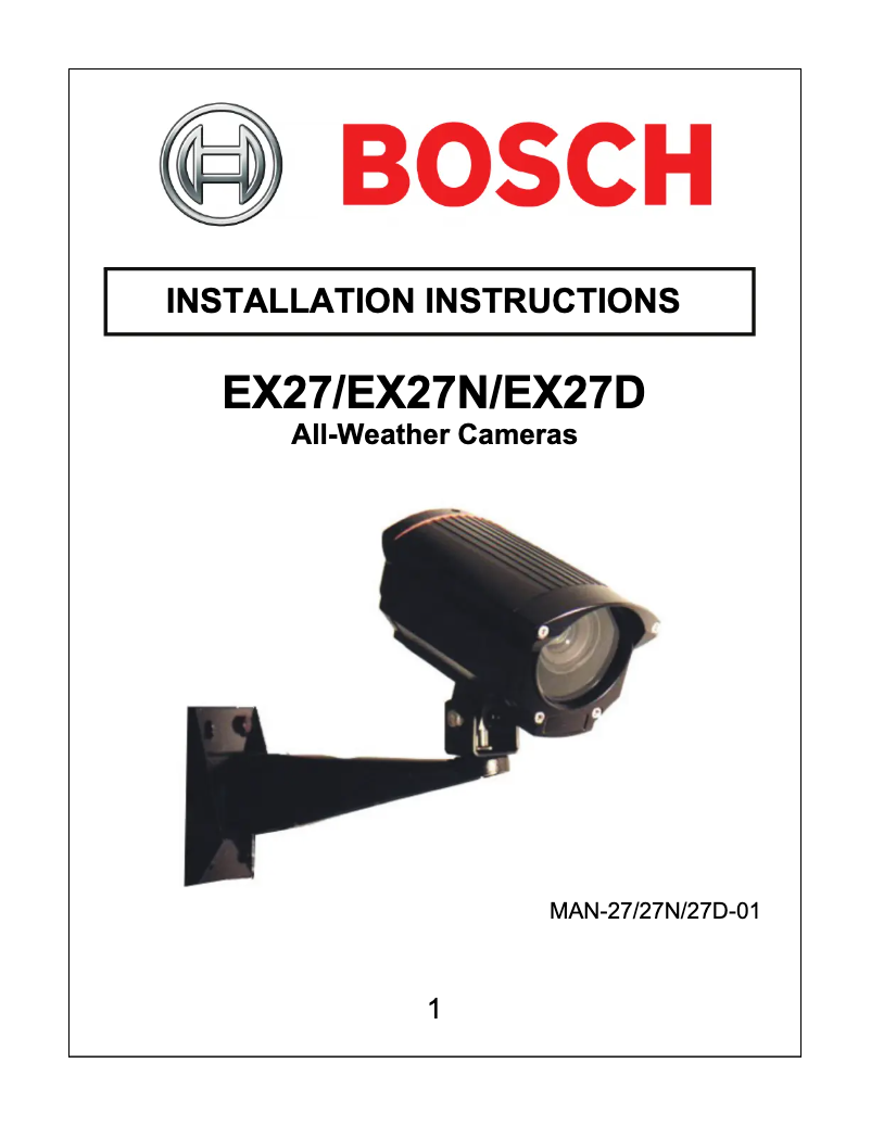Page n°1 - Manuel utilisateur Bosch EX27