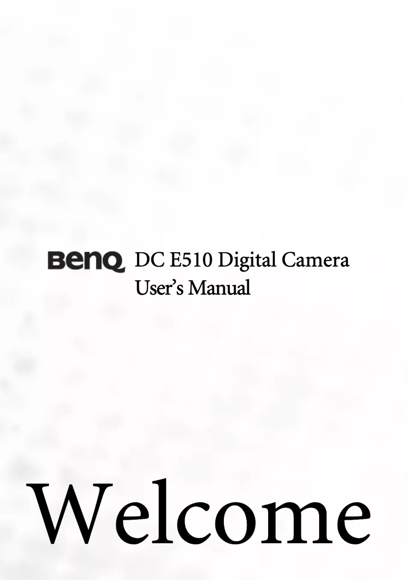 Page 1 de la notice Manuel utilisateur BenQ DC E510