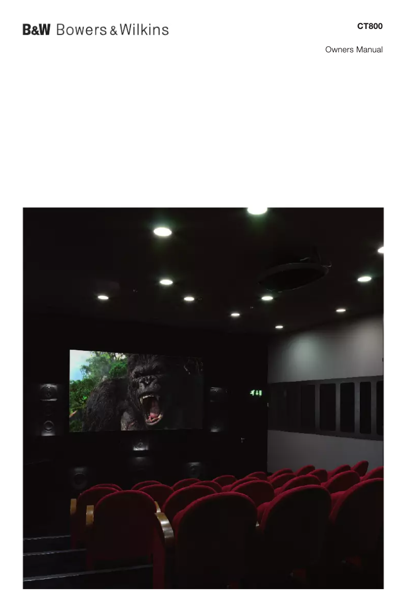 Página 1 del manual Manual de uso y mantenimiento Bowers & Wilkins CT8 LR