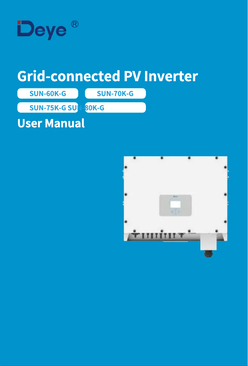 Página 1 del manual Manual de usuario Deye SUN-70K-G