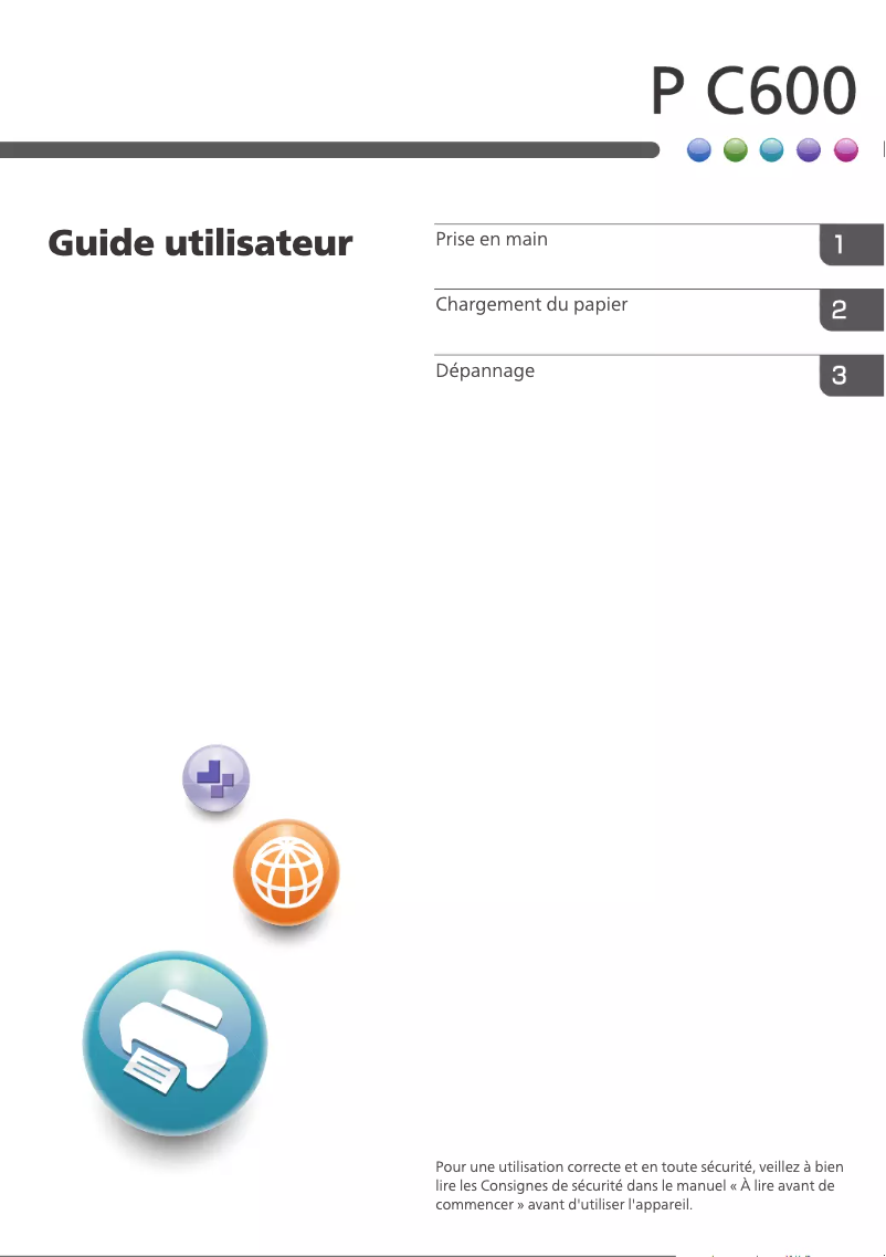 Image de la première page du manuel de l'appareil P C600