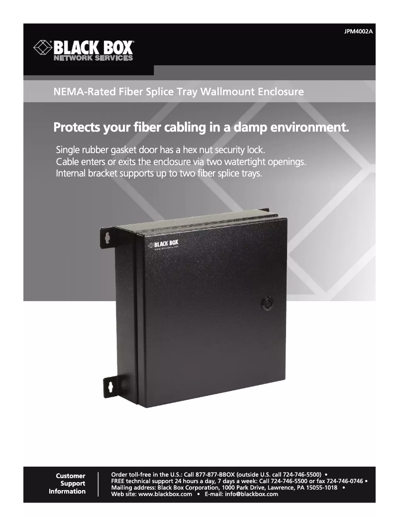 Page n°1 - Manuel utilisateur Black Box JPM4002A