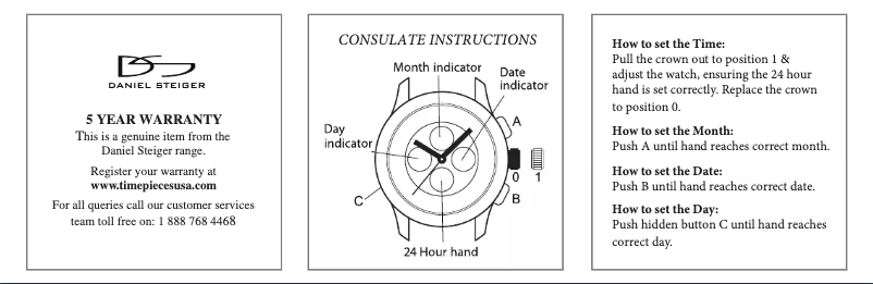 Page 1 de la notice Manuel utilisateur Daniel Steiger Consulate