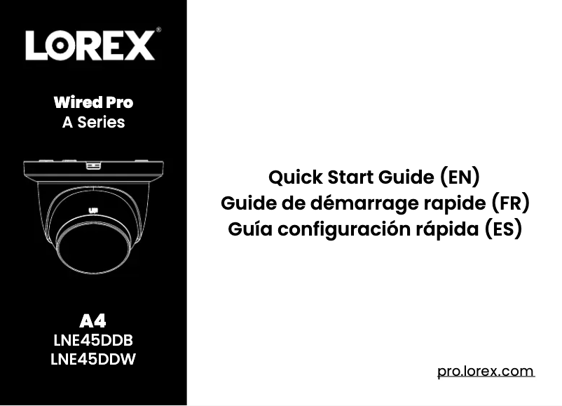 Página 1 del manual Guía de inicio rápido Lorex LNE45DDW