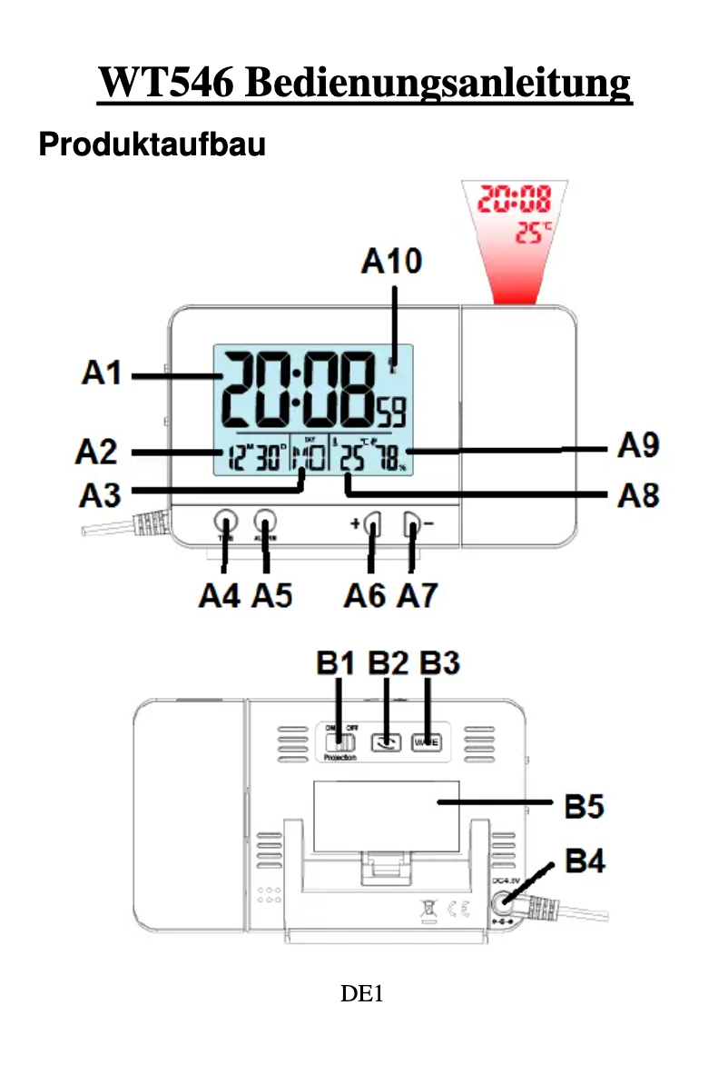 Page n°1 - Manuel utilisateur Techno Line WT 546
