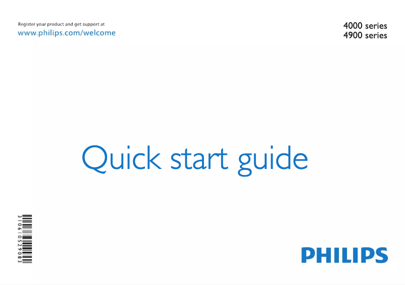 Page 1 de la notice Manuel utilisateur Philips 50PFL4008G