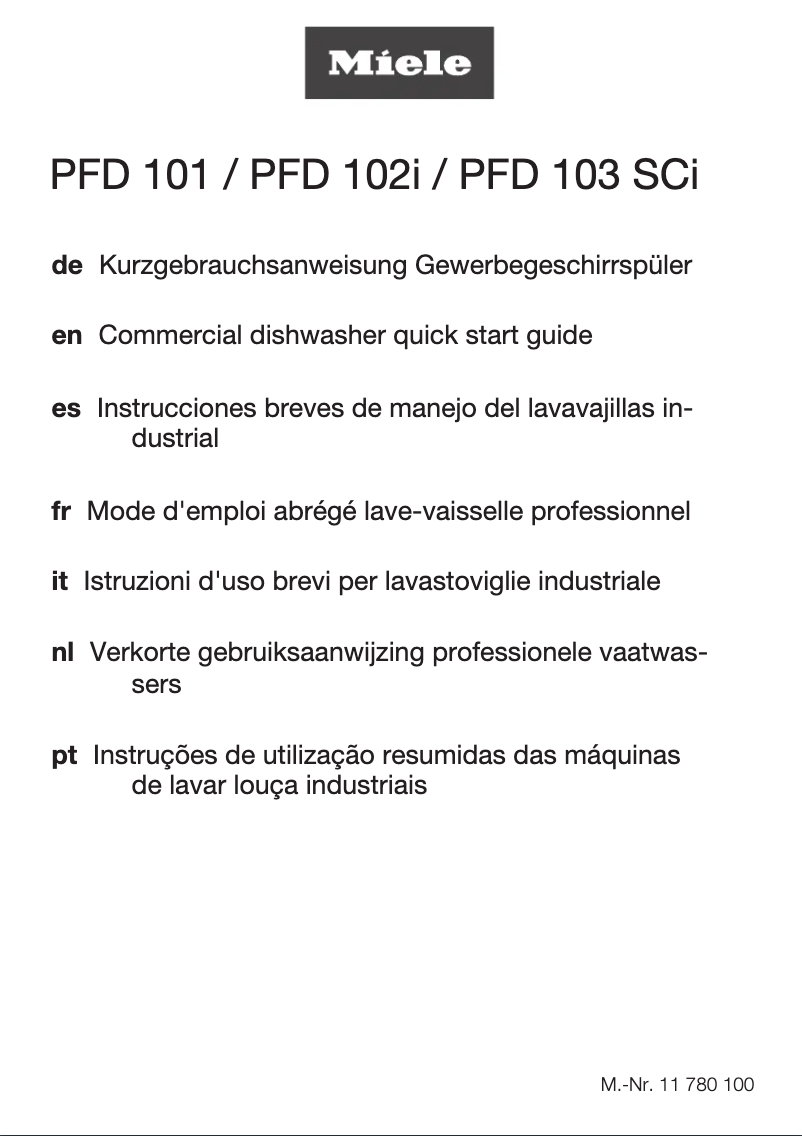 Image de la première page du manuel de l'appareil PFD 101 i