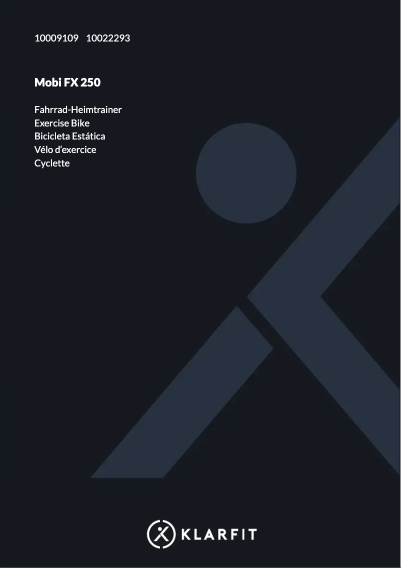 Page 1 de la notice Manuel utilisateur Klarfit Mobi FX 250