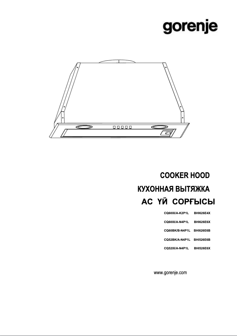 Página 1 del manual Manual de usuario Gorenje BHI626E6B