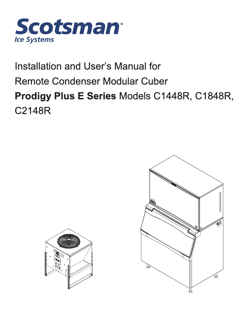 Page 1 de la notice Manuel utilisateur Scotsman C1448R-E