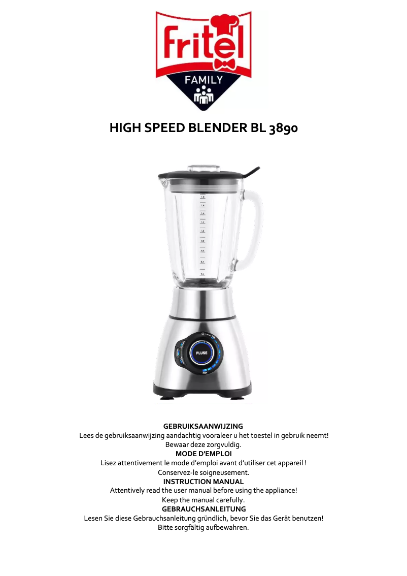 Página 1 del manual Manual de usuario Fritel High Speed BL 3890