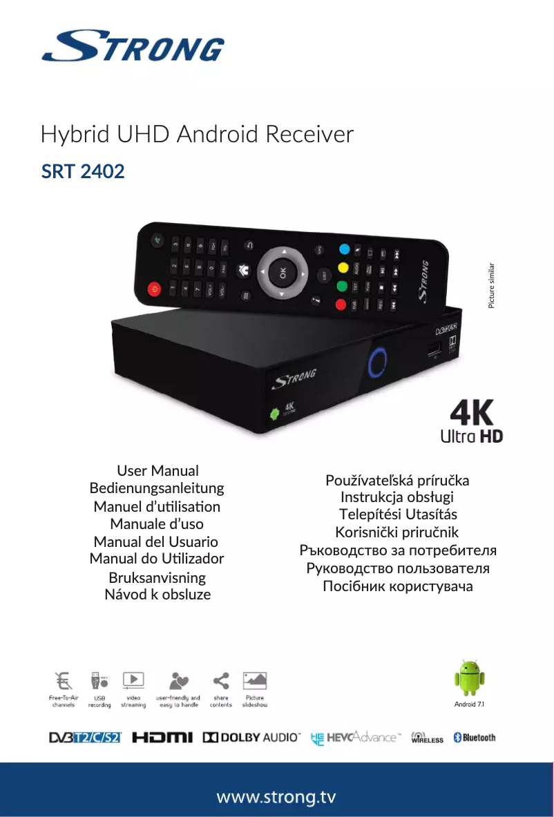 Page n°1 - Manuel utilisateur Strong SRT 2402