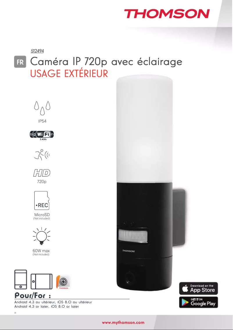 Page n°1 - Manuel utilisateur Thomson 512494