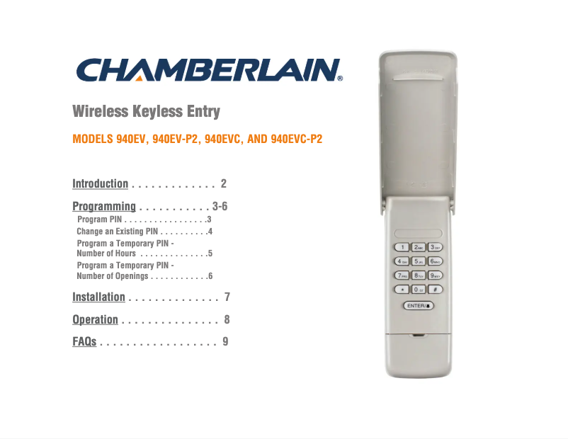 Image de la première page du manuel de l'appareil G940EV-P2