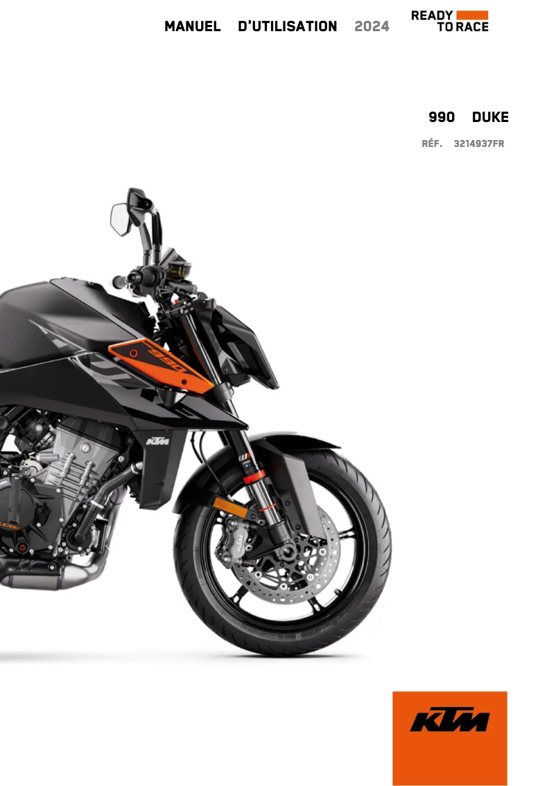 Page n°1 - Manuel utilisateur KTM 990 Duke (2024)