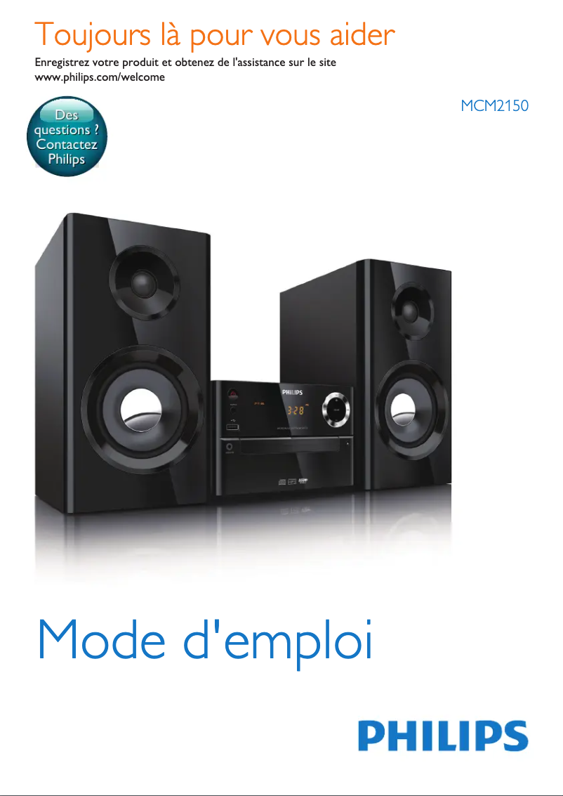 Page n°1 - Manuel utilisateur Philips MCM2150