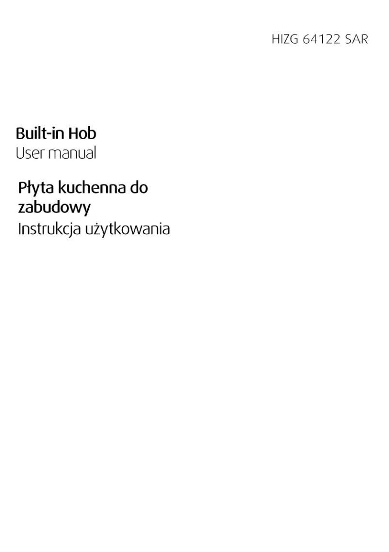 Page 1 de la notice Manuel utilisateur Beko HIZG 64122 SAR