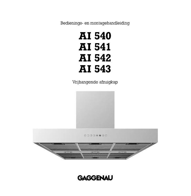 Page 1 de la notice Manuel utilisateur Gaggenau AI542150