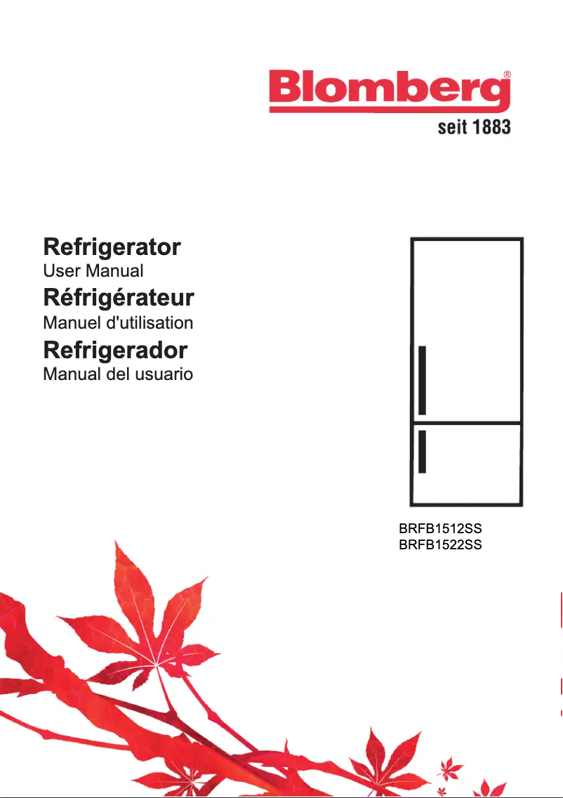 Page n°1 - Manuel utilisateur Blomberg BRFB 1512 SS