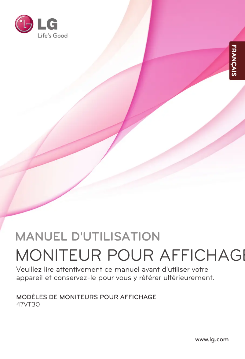 Page n°1 - Manuel utilisateur LG 47VT30MS-B