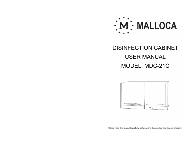 Page 1 de la notice Manuel utilisateur Malloca MDC-21C