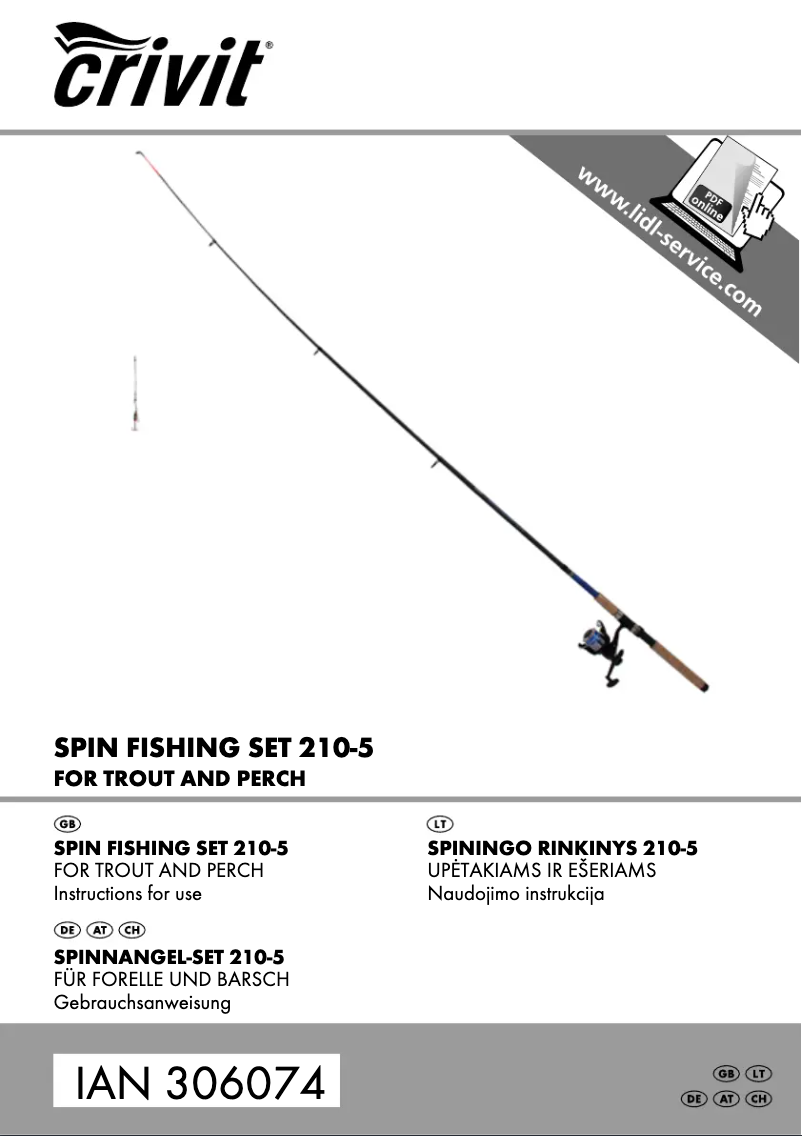 Page 1 de la notice Manuel utilisateur Crivit IAN 306074