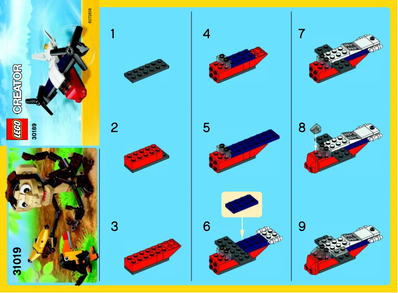 Page n°1 - Manuel utilisateur Lego Transport Plane 30189
