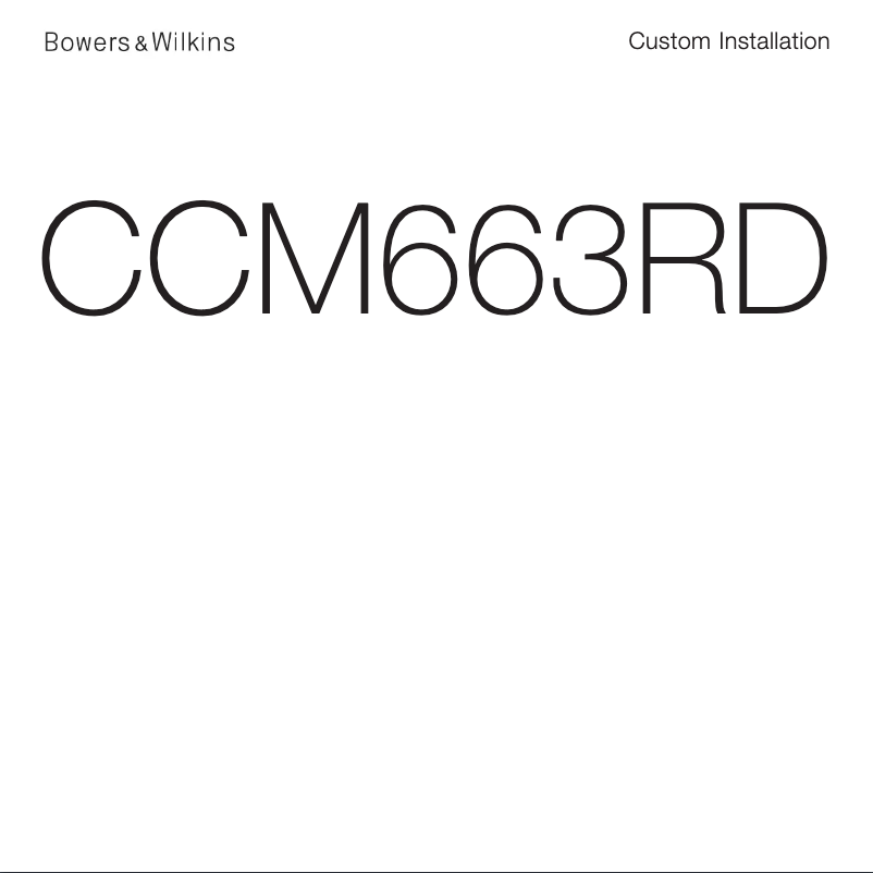 Página 1 del manual Dibujo técnico Bowers & Wilkins CCM663RD