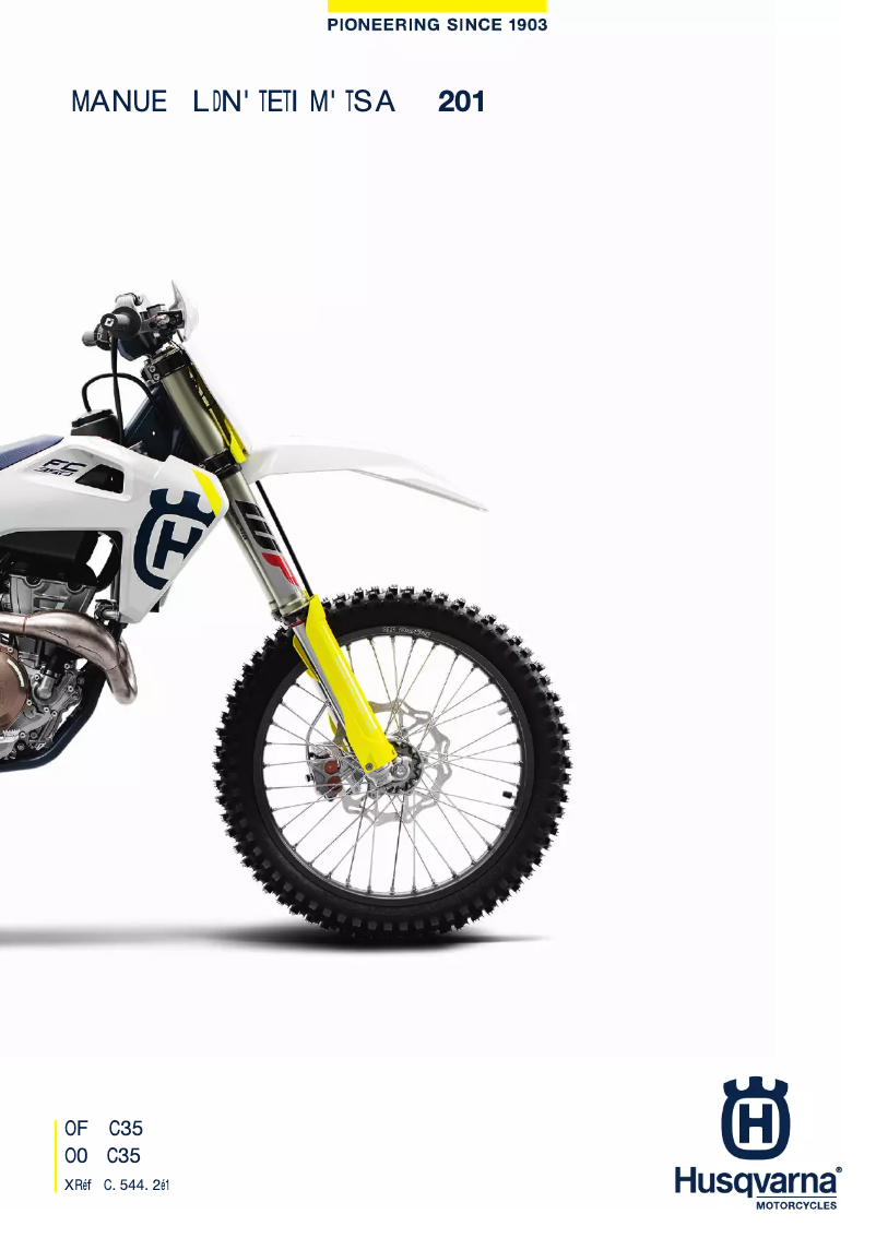 Page 1 de la notice Manuel utilisateur Husqvarna FX 350 (2019)