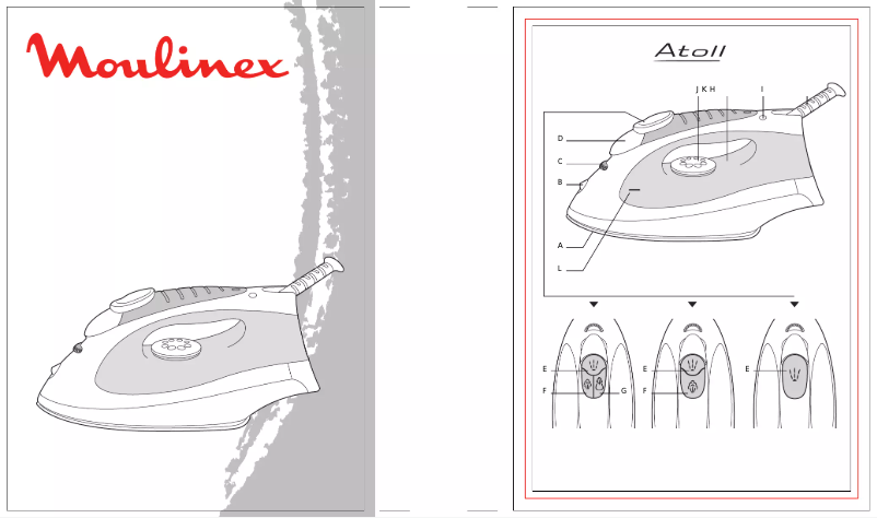 Page 1 de la notice Manuel utilisateur Moulinex Atoll 200 ER2