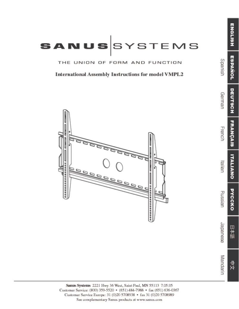 Page 1 de la notice Manuel utilisateur Sanus VMPL2