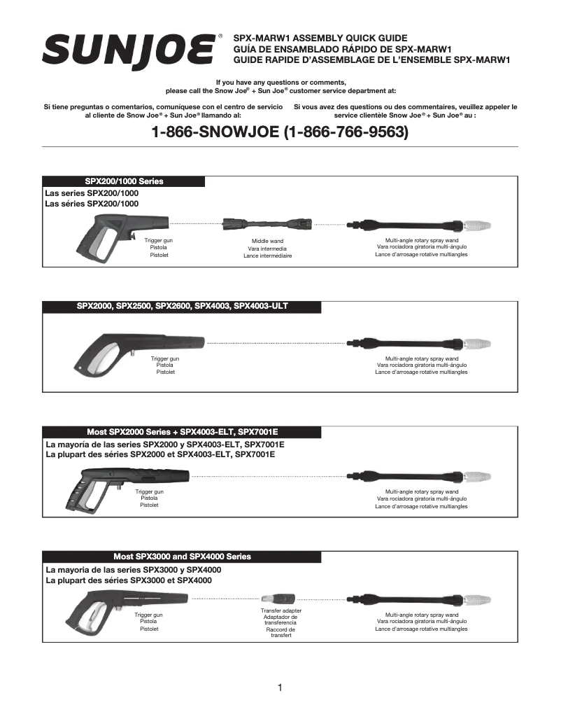 Image de la première page du manuel de l'appareil SPX-MARW1
