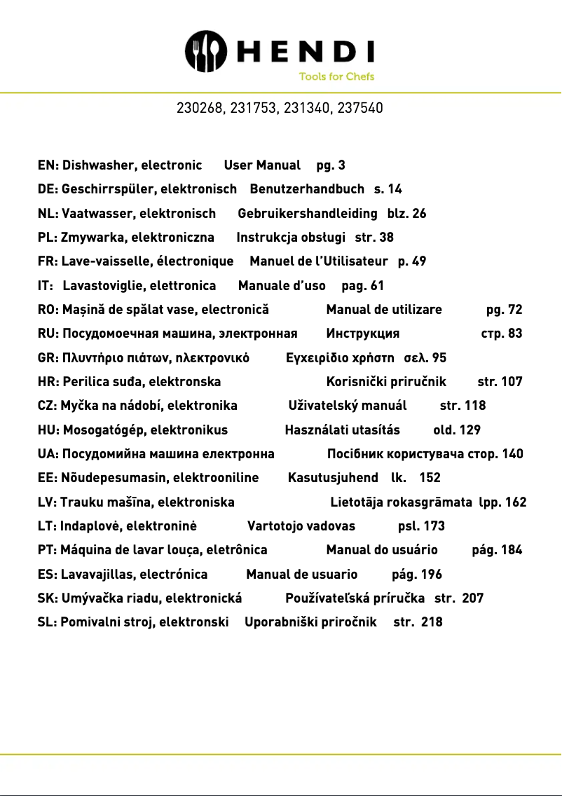 Image de la première page du manuel de l'appareil 237540