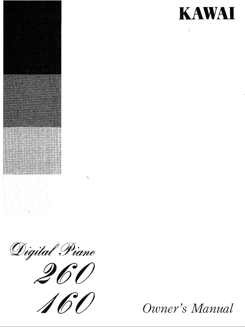 Page n°1 - Manuel utilisateur Kawai P160