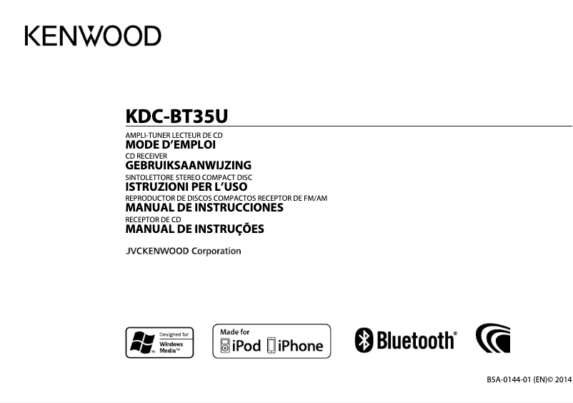 Page 1 de la notice Manuel utilisateur Kenwood KDC-BT35U
