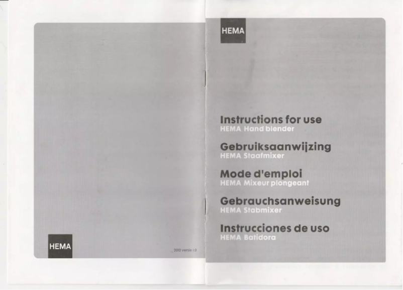 Page n°1 - Manuel utilisateur Hema 80.00.7053