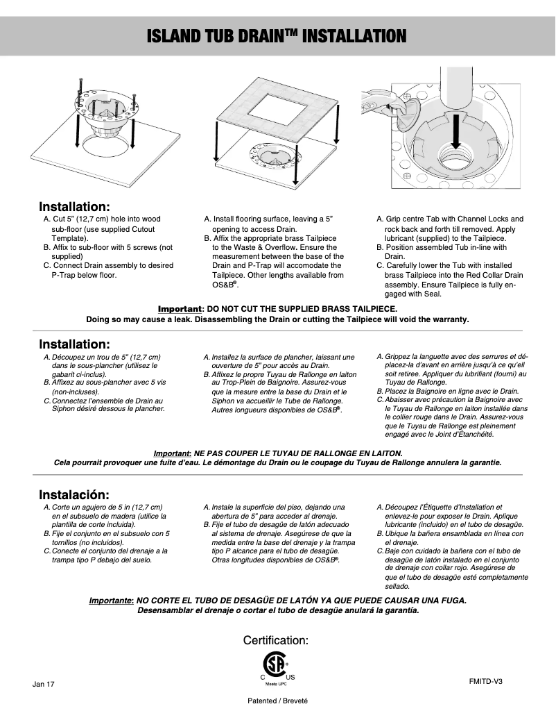 Image de la première page du manuel de l'appareil ITD35