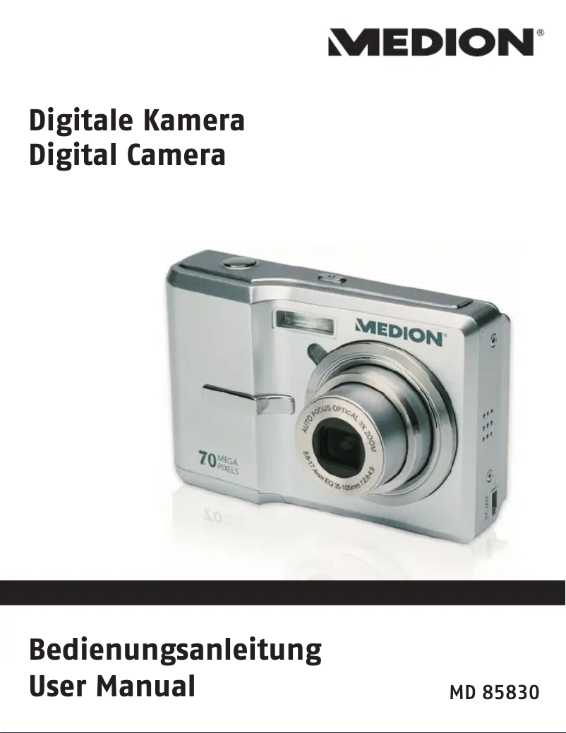 Page 1 de la notice Manuel utilisateur Medion MD 85830