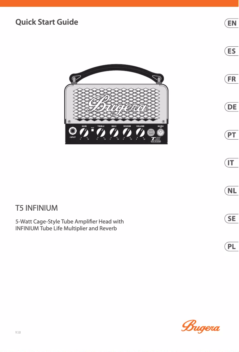 Page n°1 - Guide de démarrage rapide Bugera T5 Infinium