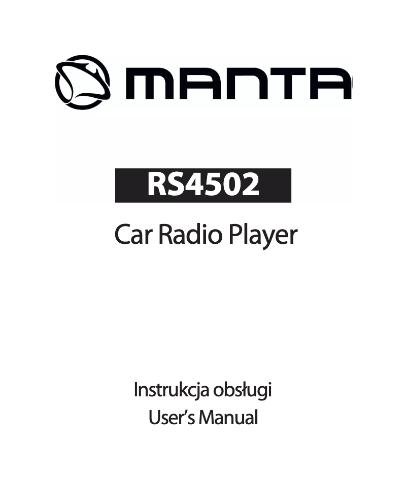 Page n°1 - Manuel utilisateur Manta RS4502