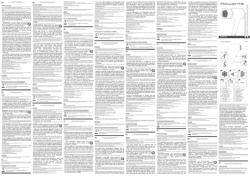 Page 1 de la notice Manuel utilisateur Rowenta Moving Air Boster CV1622